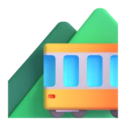 Mountain railway Fluent 3D emoji