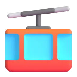 Mountain cableway Fluent 3D emoji