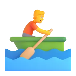 Person rowing boat Fluent 3D emoji