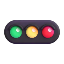 Horizontal traffic light Fluent 3D emoji