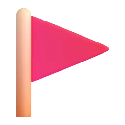Triangular flag Fluent 3D emoji