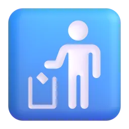 Litter in bin sign Fluent 3D emoji