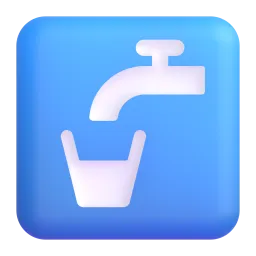 Potable water Fluent 3D emoji