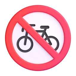 No bicycles Fluent 3D emoji