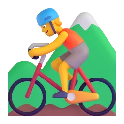 Mountain Biker Fluent 3D emoji