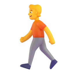 Person Walking Fluent 3D emoji