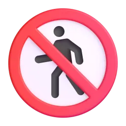 No pedestrians Fluent 3D emoji