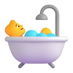 Person taking bath Fluent 3D emoji