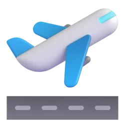 إقلاع الطائرة Fluent 3D emoji