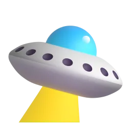 Chombo cha Anga cha Wageni Fluent 3D emoji