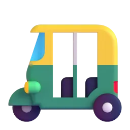 Auto rickshaw Fluent 3D emoji