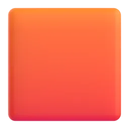 Orange square Fluent 3D emoji