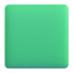 Green square Fluent 3D emoji