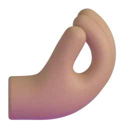 أصابع مقروصة (لون البشرة الفاتح) Fluent 3D emoji