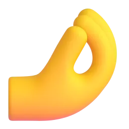 Pinched fingers Fluent 3D emoji