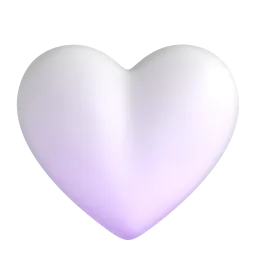 Puting Puso Fluent 3D emoji