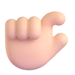 Pincement: peau claire Fluent 3D emoji