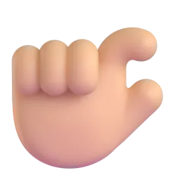 የሚቆነጥጥ እጅ: መካከለኛ ቆዳ Fluent 3D emoji