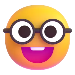 Nerd face Fluent 3D emoji