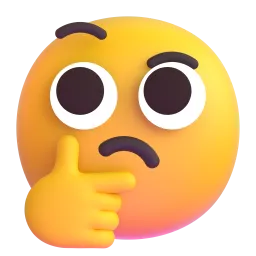 Thinking Face Fluent 3D emoji