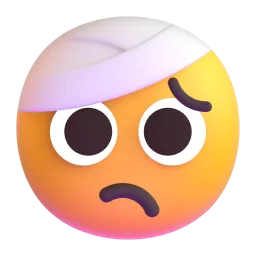 Visage avec bandage à la tête Fluent 3D emoji