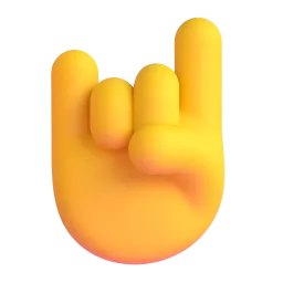 Sign of the horns Fluent 3D emoji
