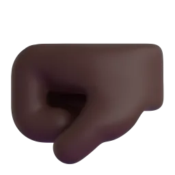 Faust nach links: Dunkle Hautfarbe Fluent 3D emoji