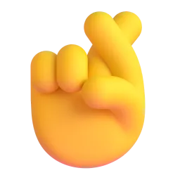 Crossed fingers Fluent 3D emoji