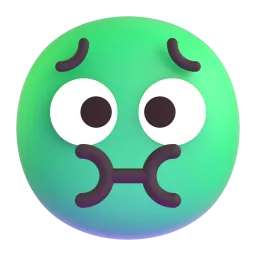 Visage nauséeux Fluent 3D emoji