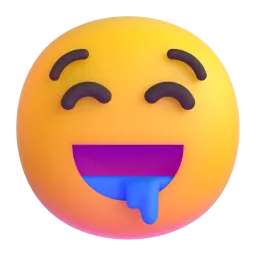 Drooling Face Fluent 3D emoji