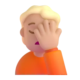 Person schlägt Hand vor die Stirn: Mittlere Hautfarbe Fluent 3D emoji