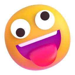 Zany Face Fluent 3D emoji