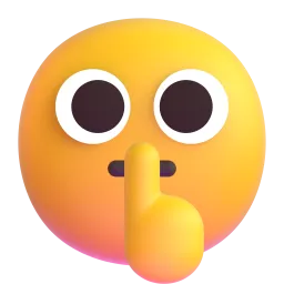 Shushing face Fluent 3D emoji