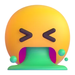 Face vomiting Fluent 3D emoji