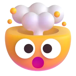 Exploding head Fluent 3D emoji
