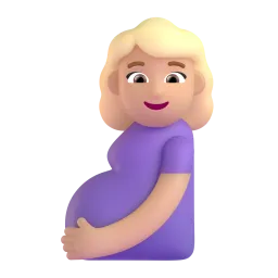 Wanita Hamil Warna Kulit Sedang Fluent 3D emoji