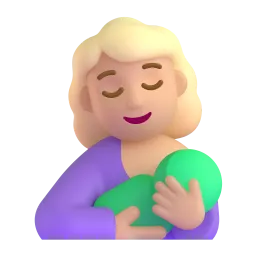 Ibu Menyusui: Kulit Sawo Matang Fluent 3D emoji