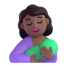 Ibu Nyusoni: Kulit Sedheng-Peteng Fluent 3D emoji