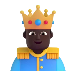 काला राजकुमार Fluent 3D emoji
