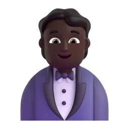 నల్ల సూట్ Fluent 3D emoji