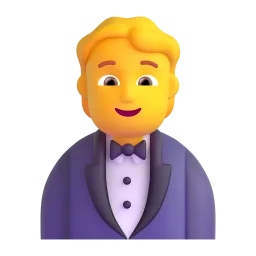 Chú Rể Fluent 3D emoji