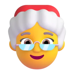 Mrs. Claus Fluent 3D emoji