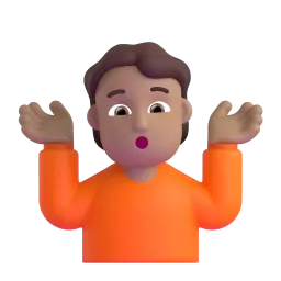 Person Shrugging: Medium Light Skin Tone Fluent 3D emoji