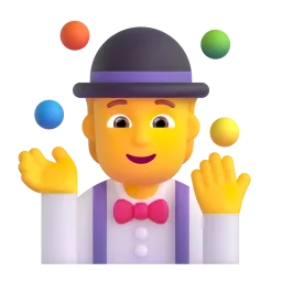Person juggling Fluent 3D emoji
