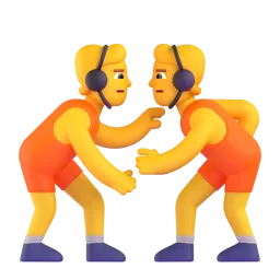 People wrestling Fluent 3D emoji