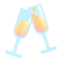 Clinking Glasses Fluent 3D emoji