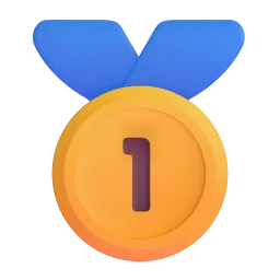 Gold Medal Fluent 3D emoji
