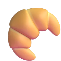 Croissant Fluent 3D emoji