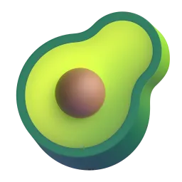 Avocado Fluent 3D emoji