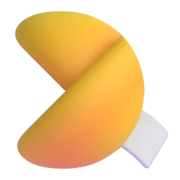 Fortune cookie Fluent 3D emoji